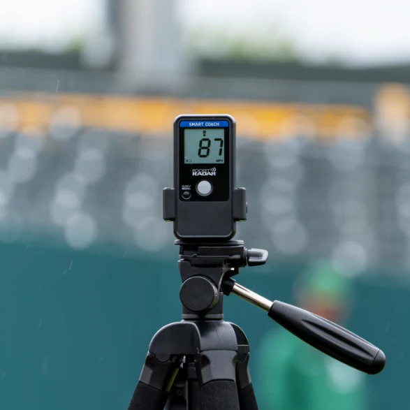 PocketRadar in use on tripod